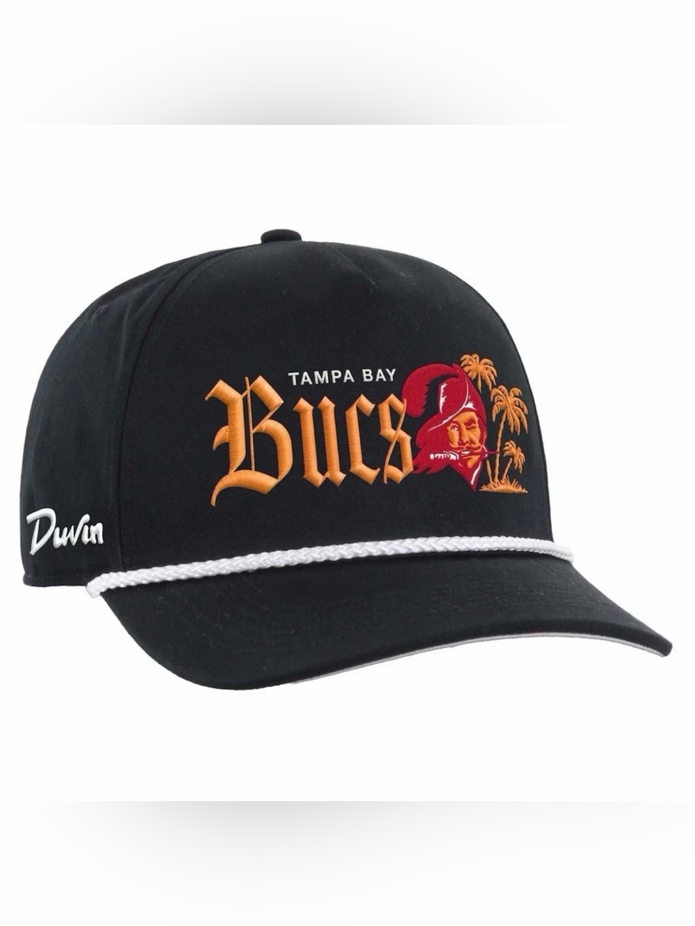 Tampa Bay Buccaneers Duvin x '47 Black Hitch Rope Adjustable Hat SnapBack